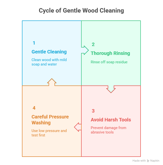 Shield Your Wood: Expert DIY Tips for Maximizing UV Protection for Outdoor Wood 8 Cycle of Outdoor Wood Gentle Cleaning