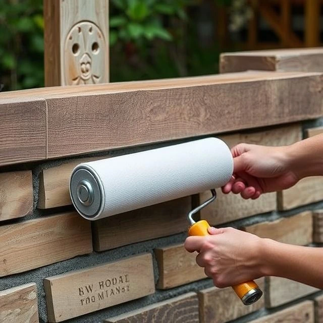 Shield Your Wood: Expert DIY Tips for Maximizing UV Protection for Outdoor Wood 5 Roller Painting by UV Resistant Outdoor Paint for Wood
